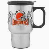 Cleveland Browns Travel Mug with Logo