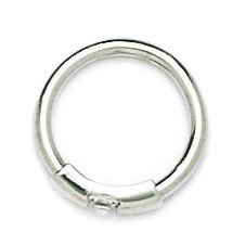 14k White Gold CZ 14 Gauge Circular Body Piercing 