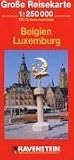 Belgium and Luxembourg Road Map with Separate Index 1: 250,000 (Europaische Reisekarte)