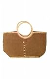 Solid Straw Large Tote - Women's Swimwear Plus Size Swimsuits