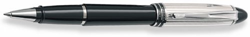 Aurora Ipsilon Silver Sterling Silver Cap w/ Black Barrel Rollerball Pen - AU-B74CN
