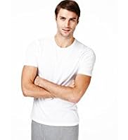 2 Pack Cool & Fresh™ Stretch Cotton Crew Neck Vests with Stay New™