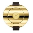 Calvin Klein - cK ray - gold pvd - brown leather strap