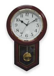 Dakota Designs 2CHZ6 Pendulum Clock, Analog, Red Wood