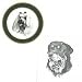 Rottweiler 10' Green Plate, Porcelain by Rosalinde (10' diameter)