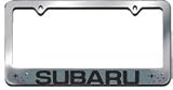 Subaru License Plate Frame Chrome block