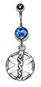 Star of Life belly button ring