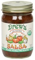 Drew's All-Natural Organic Salsa, Double Fire Roasted, 12-Ounce Jar