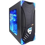 Aspire Black/Black X-Plorer ATX Mid-Tower Case with Clear Side, Fan Controller, Front USB and Firewire Port