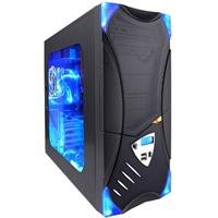 Aspire Black/Black X-Plorer ATX Mid-Tower Case with Clear Side, Fan Controller, Front USB and Firewire Port