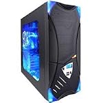 Aspire Black/Black X-Plorer ATX Mid-Tower Case with Clear Side, Fan Controller, Front USB and Firewire Port