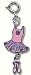 CHARM IT!© Reversible Purple/Pink Ballet Dress & Shoes Charm with Crystal Accents (40...