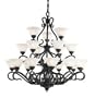 Buckingham 21-Light Chandelier in Matte Black by Landmark Lighting - 259-BK