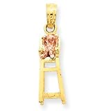 14k Two-tone High Chair w/Baby Pendant