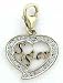 Sister In Heart, 14K Gold Diamond Charm