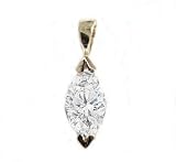 EGL Certified 5.01ct G/VS1 Marquise Cut Diamond Solitaire Pendant in 18ct Solid Yellow Gold