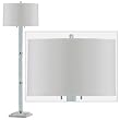 Martha Stewart Venetian Glass White Cloud Floor Lamp