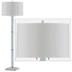 Martha Stewart Venetian Glass White Cloud Floor Lamp