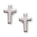 Sterling Silver Cross Pierced Earrings