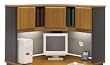 48 Inch Corner Hutch In Medium Cherry Finish By Bush Furniture