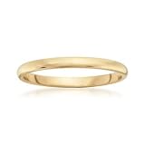 Women's 2mm 14kt Yellow Gold Wedding Ring