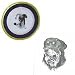 Rottweiler 10' Cobalt Plate, Porcelain by Rosalinde (10' diameter)