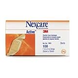 3M NEXCARE ACTIVE STRIPS FLEXIBLE FOAM BANDAGES Foam Bandages, 1 x 3 Strips, 100/bx, 12 bx/cs