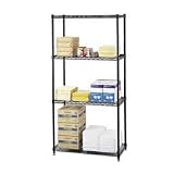 SAFCO PRODUCTS COMPANY / Wire Shelving,w/ 4 Shelves/4 Posts,500Lb Cap,48x18x72,BK / SAF5241BL / Sold as 1 Each / Mfr Part # 5241BL