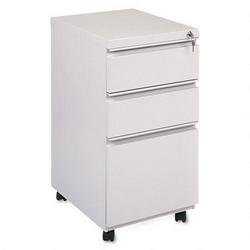 3-Drawer Mobile Pedestal File Light Gray