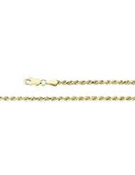 Diamond Cut Rope Chain 14K Gold Yellow Ch514 20 Inch