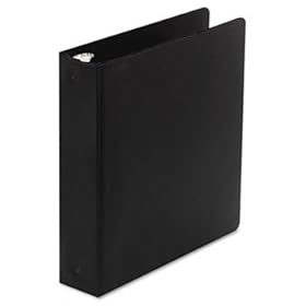 Basic Vinyl Round Ring Binder, 2 Capacity, Black