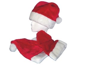 Childrens Toyshop  Toys : Child's Size Plush Santa Claus Hat (1)