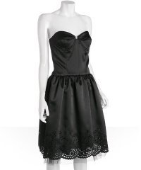A.B.S. black satin underwire party dress