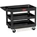 Beige Heavy-Duty Utility Cart - 3 Shelves