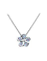 12-14 Inches Silver Enameled Windmill Pendant Necklace For Children