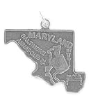 Sterling Silver Maryland Charm