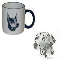 Dalmation Country Mug, Porcelain by Rosalinde (12 oz.)