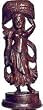 Wood Carving Women Statue Indian Artifacts 12.5 x 4 inches (wsculp063)