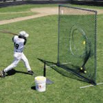 Square Baseman Screen - 7' with Sock Net