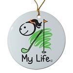 Porcelain My Life Golf (Female) Ornaments