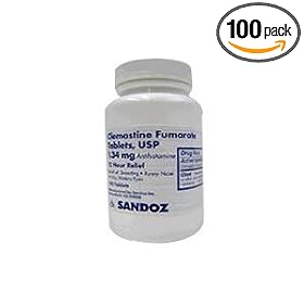 Novartis Clemastine 1.34mg 100 pills per bottle Medications - Non Prescription