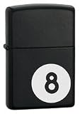 Zippo 8 Ball Black Matte Pocket Lighter