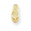 14k Flip Flop Earrings - Measures 8x6mm