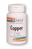 SOLARAY COPPER 2 MG - 100 CAPSULES