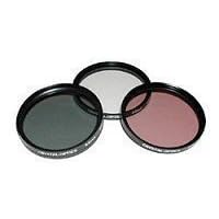 Sakar 62mm 3-Piece Polarizing Filter Kit/UV/F-DL Metal Rim with Leather Case, 15 Year Warranty