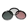 Sakar 72mm 3-Piece Filter Kit Polarizer/UV/FL-D Metal Rim with Leather Case, 15-Year Warranty