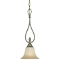 Thomas Lighting M2515-45 Olympia - One Light Mini Pendant, Artisan Bronze Finish with Hand Painted Scalloped Glass