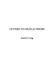 Letters to Dead Authors