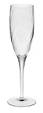 Luigi Bormioli Canaletto 7-Ounce Blown Crystal Flute Glasses, Set of 4