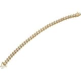 14K Yellow Gold Created Moissanite Bracelet